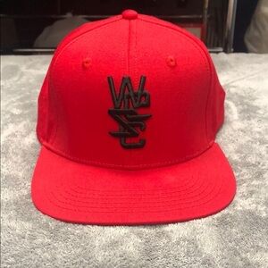Wesc Red Cap with Black Logo